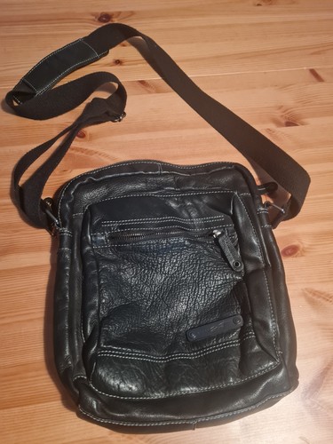 Handtasche leder schwarz 26b - schwarz,,