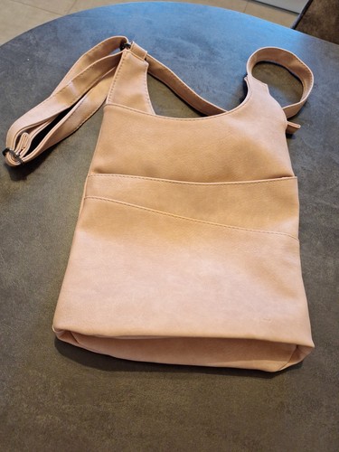 Handtasche rose viele fächer - handtasche,